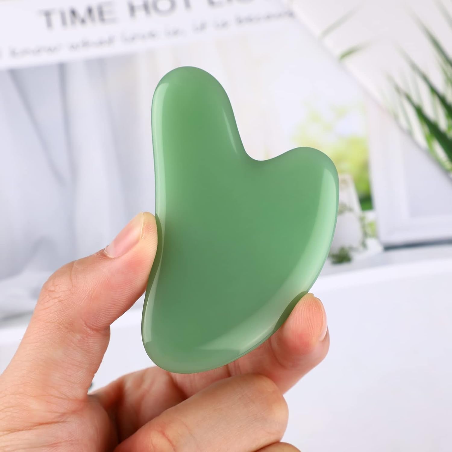 Gua Sha Facial Tools Guasha Tool Gua Sha Jade Stone Manual Massage Sticks for Jawline Sculpting and Puffiness Reducing for Face Body Relieve Muscle Tensions Reduce Festive Gifts